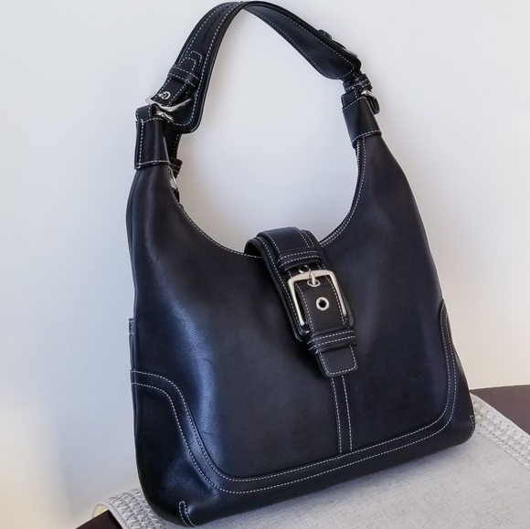 Coach Handbags - Coach Black Leather Hobo #F04S-7462